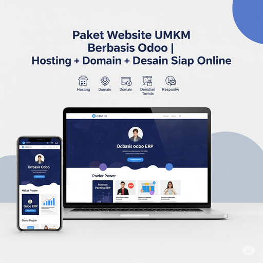 Paket Website UMKM Berbasis Odoo | Hosting + Domain + Desain Siap Online